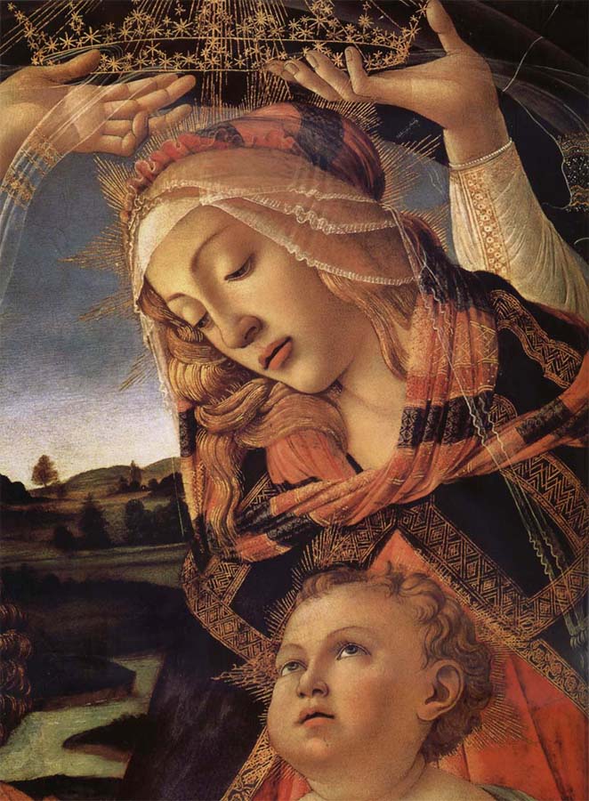 The Madonna and the Nino with angeles